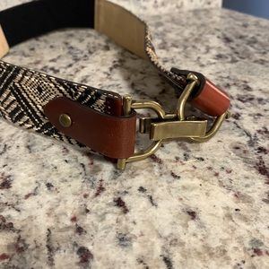 J. Crew leather-trim woven belt